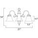 Builder Basics 3 Light 21 inch Satin Nickel Mini Chandelier Ceiling Light