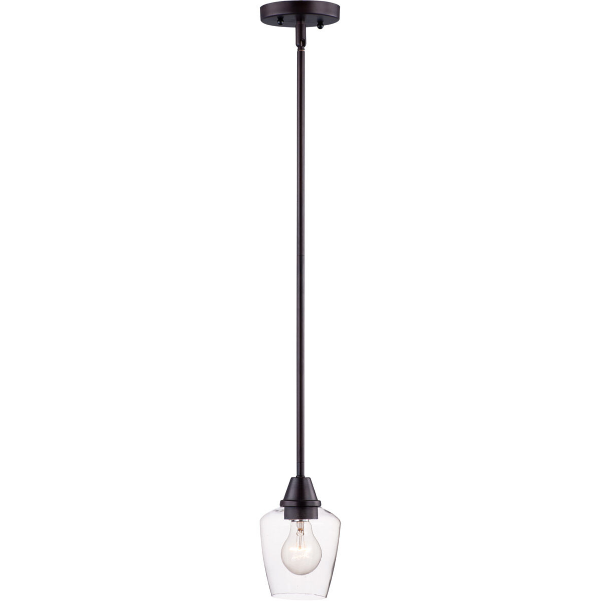 Goblet LED 5 inch Oil Rubbed Bronze Mini Pendant Ceiling Light in Bronze and Antique Brass