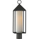 Aldous 1 Light 24.25 inch Black Outdoor Pole/Post Mount