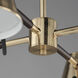 Carlo LED 24 inch Dark Bronze/Leather/Heritage Brass Chandelier Ceiling Light