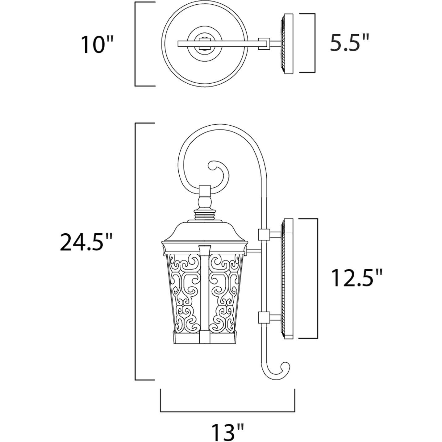 Whisper Dark Sky LED LED 25 inch Bronze Outdoor Wall Mount