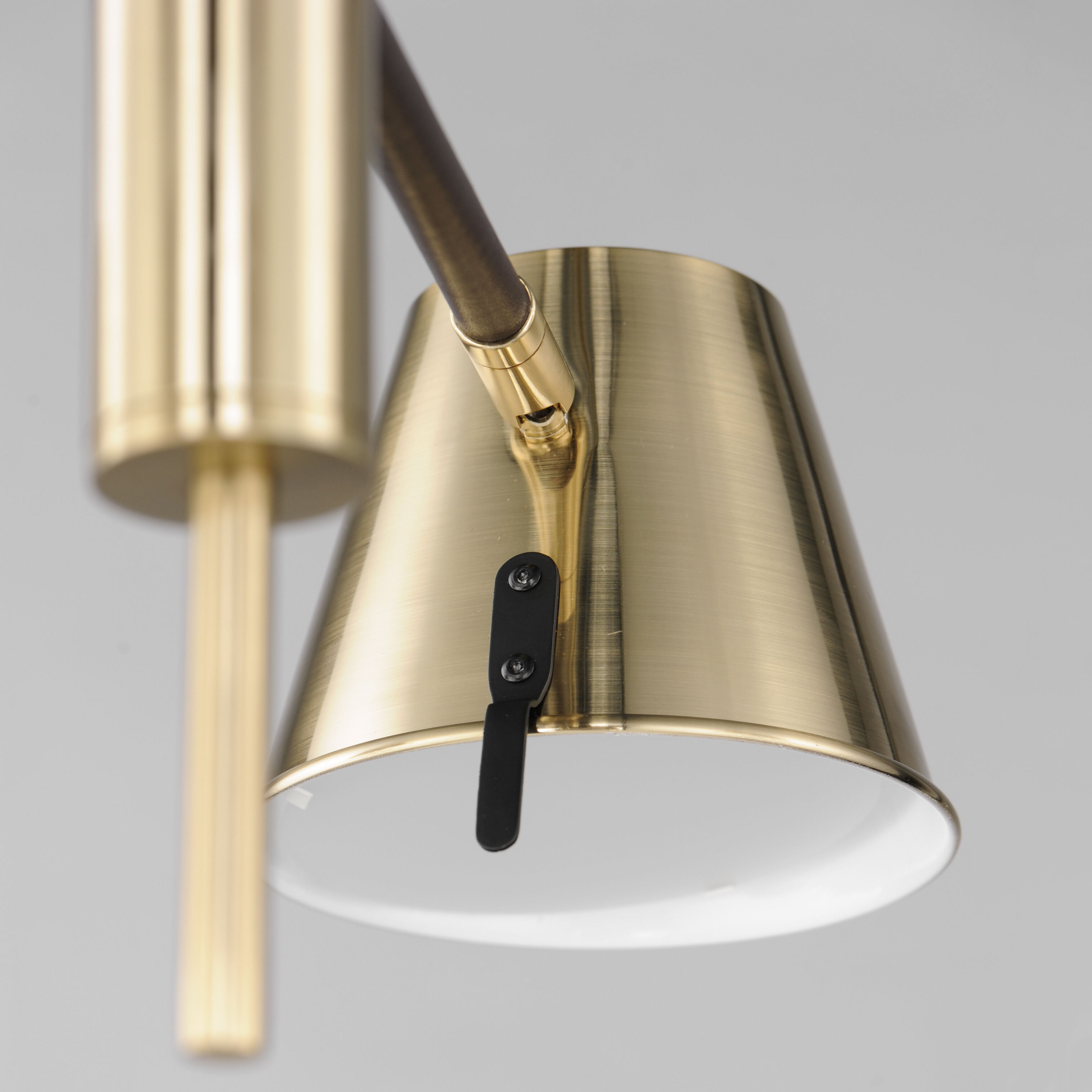 Carlo LED 28 inch Dark Bronze/Leather/Heritage Brass Chandelier Ceiling Light