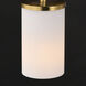 Lateral 1 Light 4.75 inch Satin Brass Single Pendant Ceiling Light in Satin White