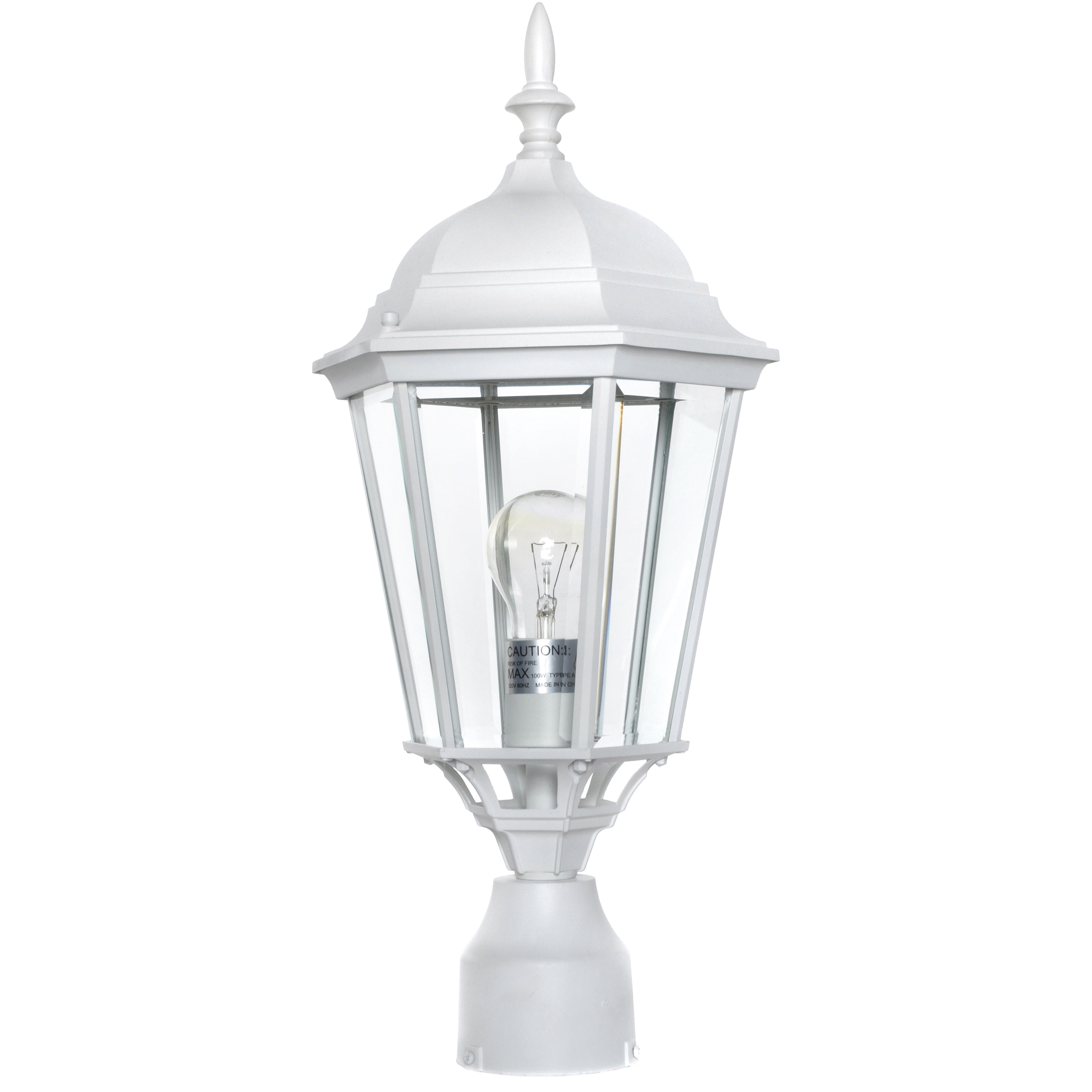 Westlake 1 Light 21 inch White Outdoor Pole/Post Lantern