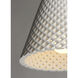 Woven 1 Light 14.5 inch White Single Pendant Ceiling Light