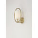 Meridian 1 Light 12.5 inch Natural Aged Brass Semi-Flush Mount Ceiling Light