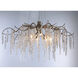 Willow 8 Light 35 inch Silver Gold Single-Tier Chandelier Ceiling Light 