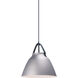 Nordic 1 Light 14.25 inch Black/Brushed Platinum Single Pendant Ceiling Light in Black and Brushed Platinum