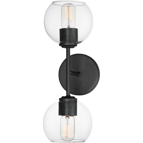 Knox 2 Light 17 inch Black Wall Sconce Wall Light