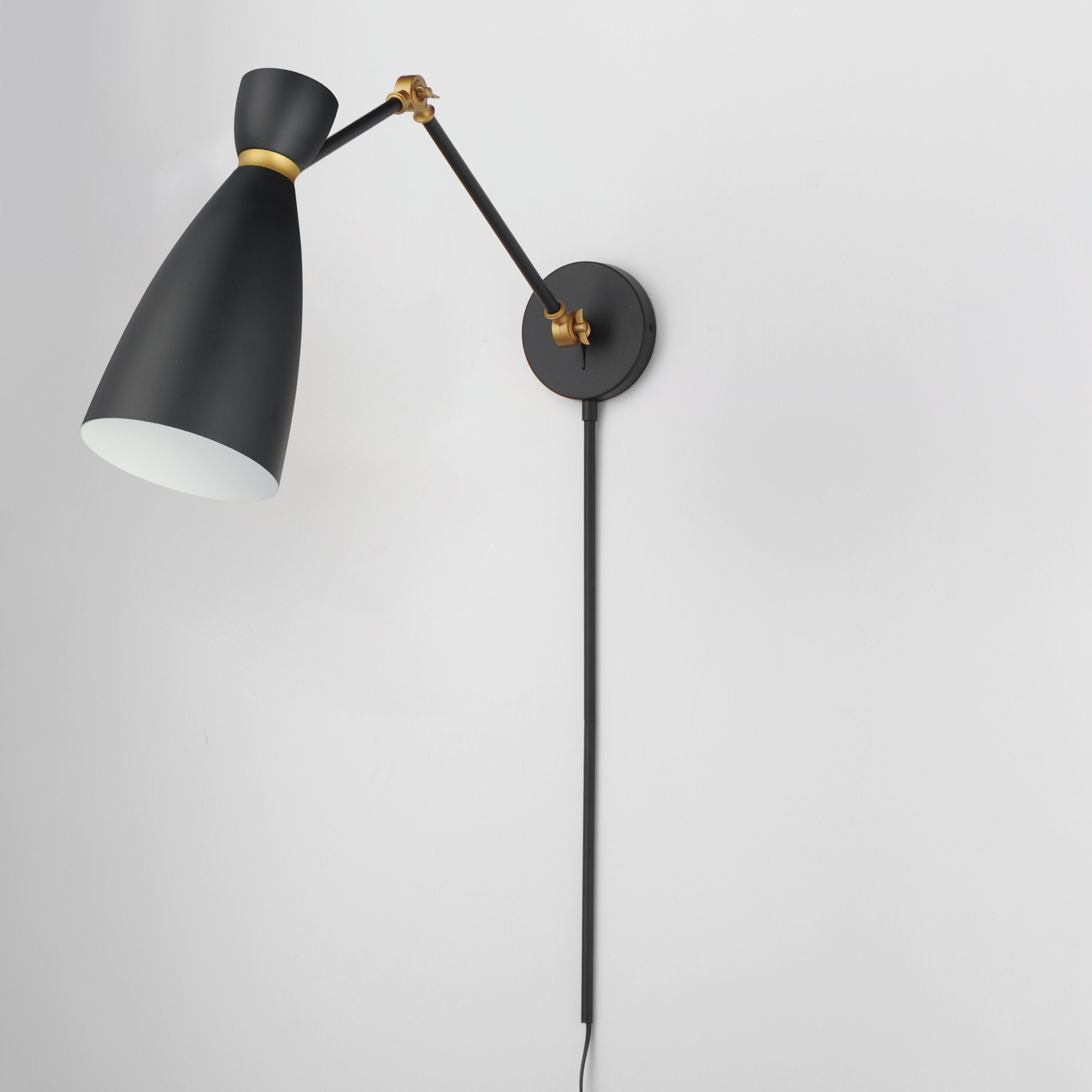 Carillon 1 Light 7 inch Black and Satin Brass Wall Sconce Wall Light