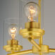 Corona 3 Light 17 inch Satin Brass Single-Tier Chandelier Ceiling Light in Clear