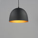 Tova 1 Light 9 inch Black and Gold Single Pendant Ceiling Light