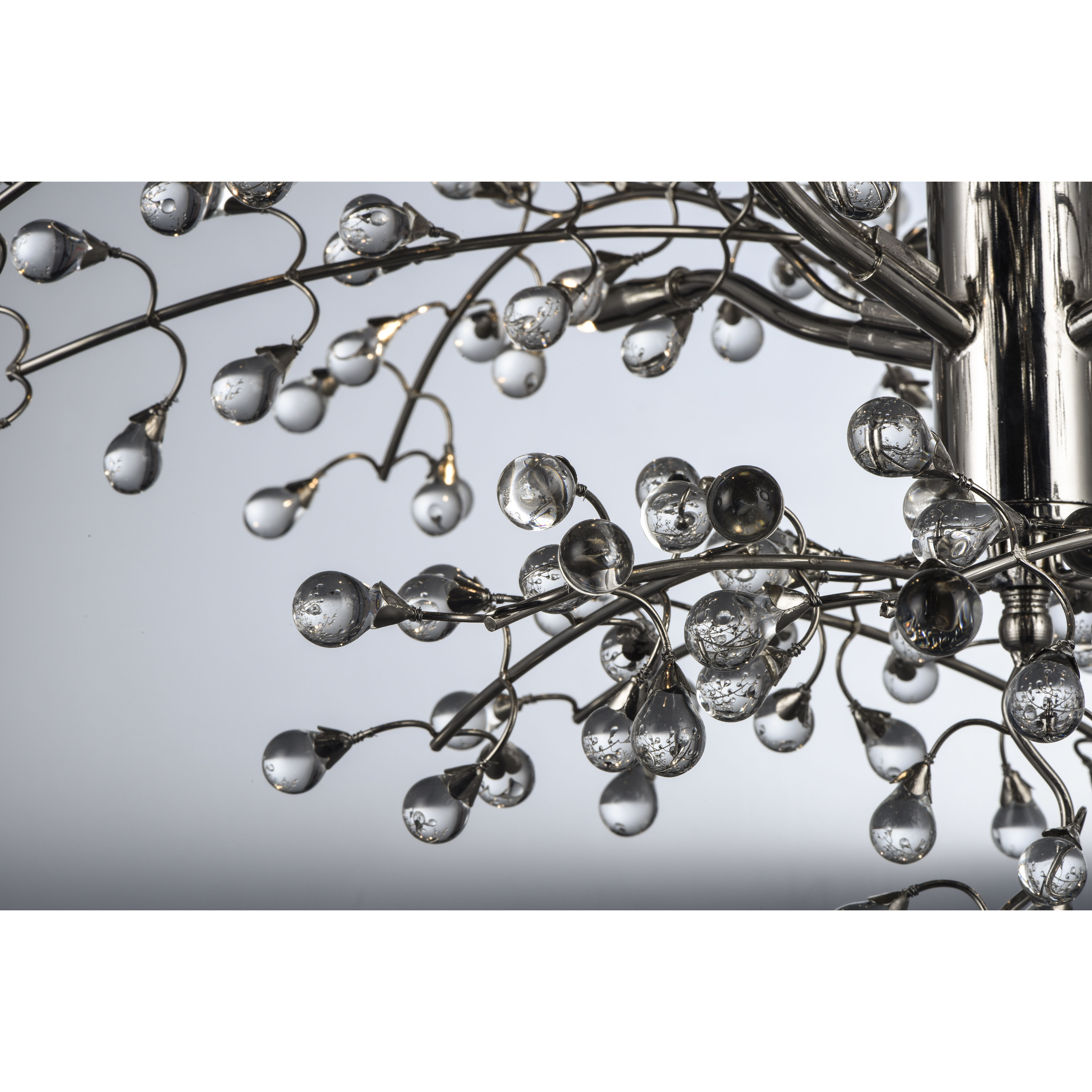 Cluster LED 28.5 inch Polished Nickel Semi-Flush Mount Ceiling Light