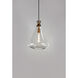 Abbott 1 Light 12.5 inch Weathered Oak and Antique Brass Single Pendant Ceiling Light
