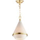 Giza 1 Light 11.25 inch Satin Brass Single Pendant Ceiling Light