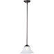 Aurora 1 Light 8 inch Oil Rubbed Bronze Mini Pendant Ceiling Light
