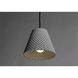 Woven 1 Light 9 inch Gray/Black Single Pendant Ceiling Light in Gray and Black, Cement