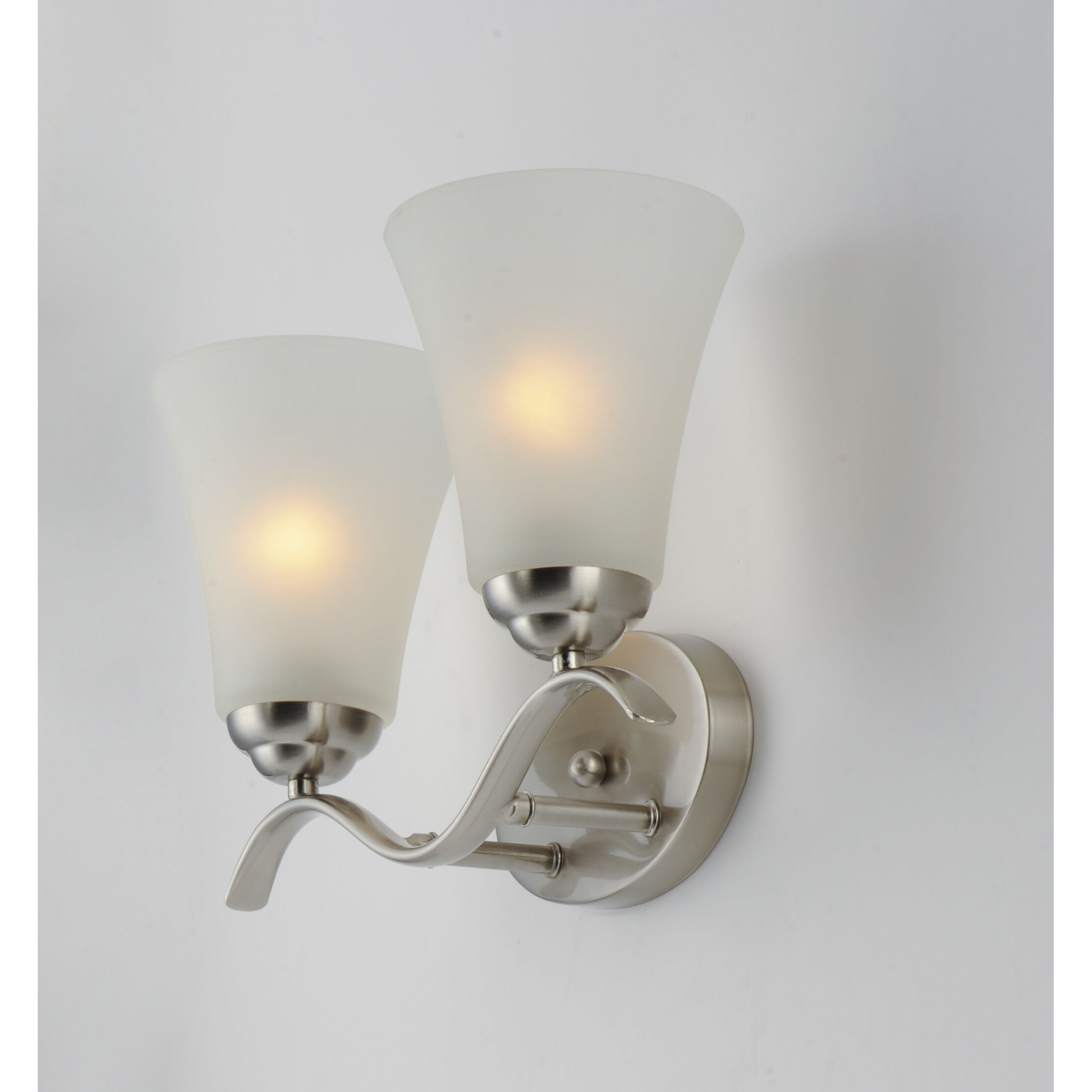 Vital 2 Light 15 inch Satin Nickel Bath Vanity Wall Light