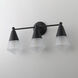 Hargreaves 3 Light 24 inch Black Bath Vanity Wall Light
