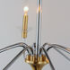 Clarion 8 Light 38 inch Polished Chrome/Satin Brass Chandelier Ceiling Light