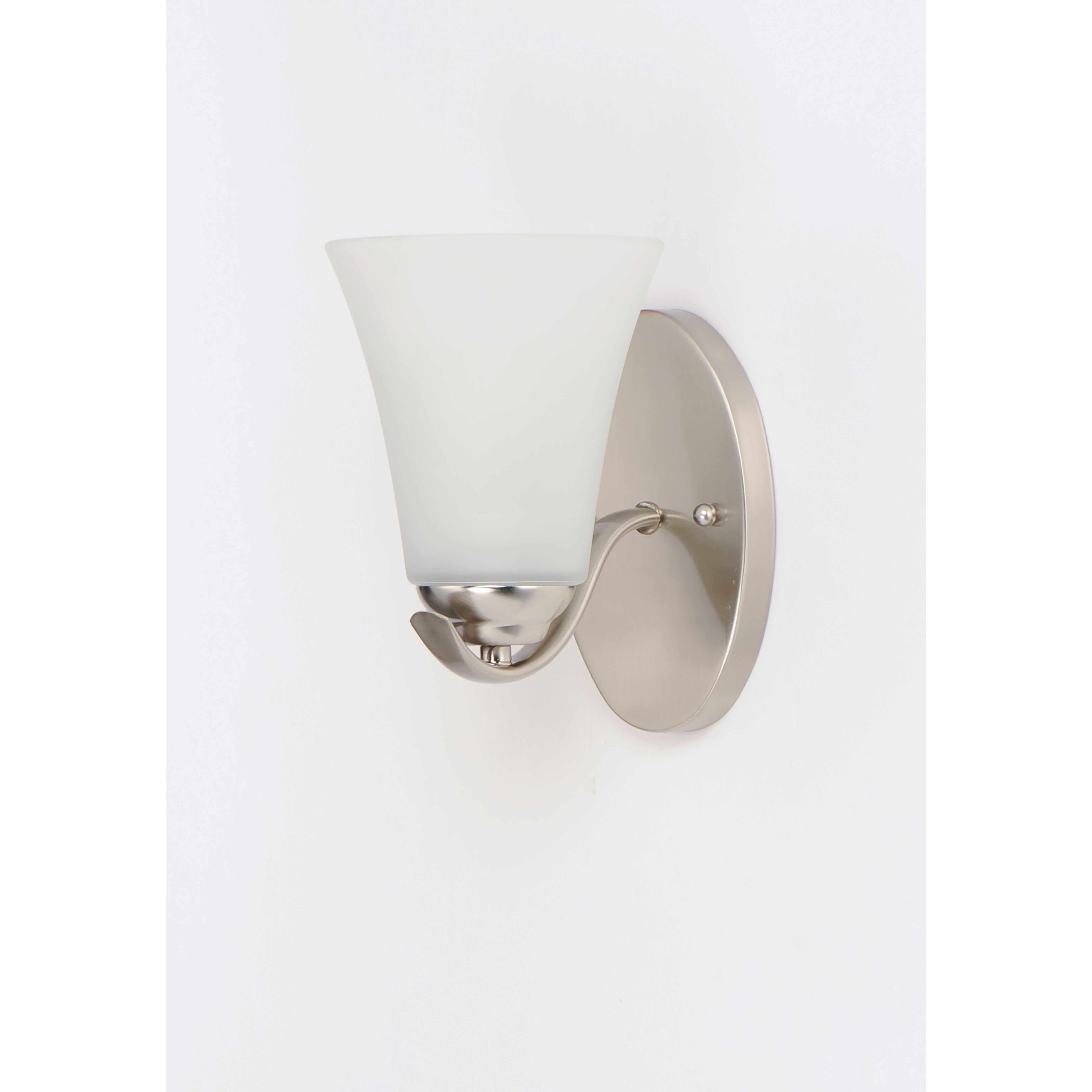 Vital 1 Light 8 inch Satin Nickel Bath Vanity Wall Light