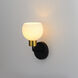 Coraline 1 Light 6 inch Bronze and Satin Brass Wall Sconce Wall Light in Bronze/Satin Brass