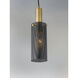 Perf 1 Light 3.5 inch Black and Satin Brass Mini Pendant Ceiling Light