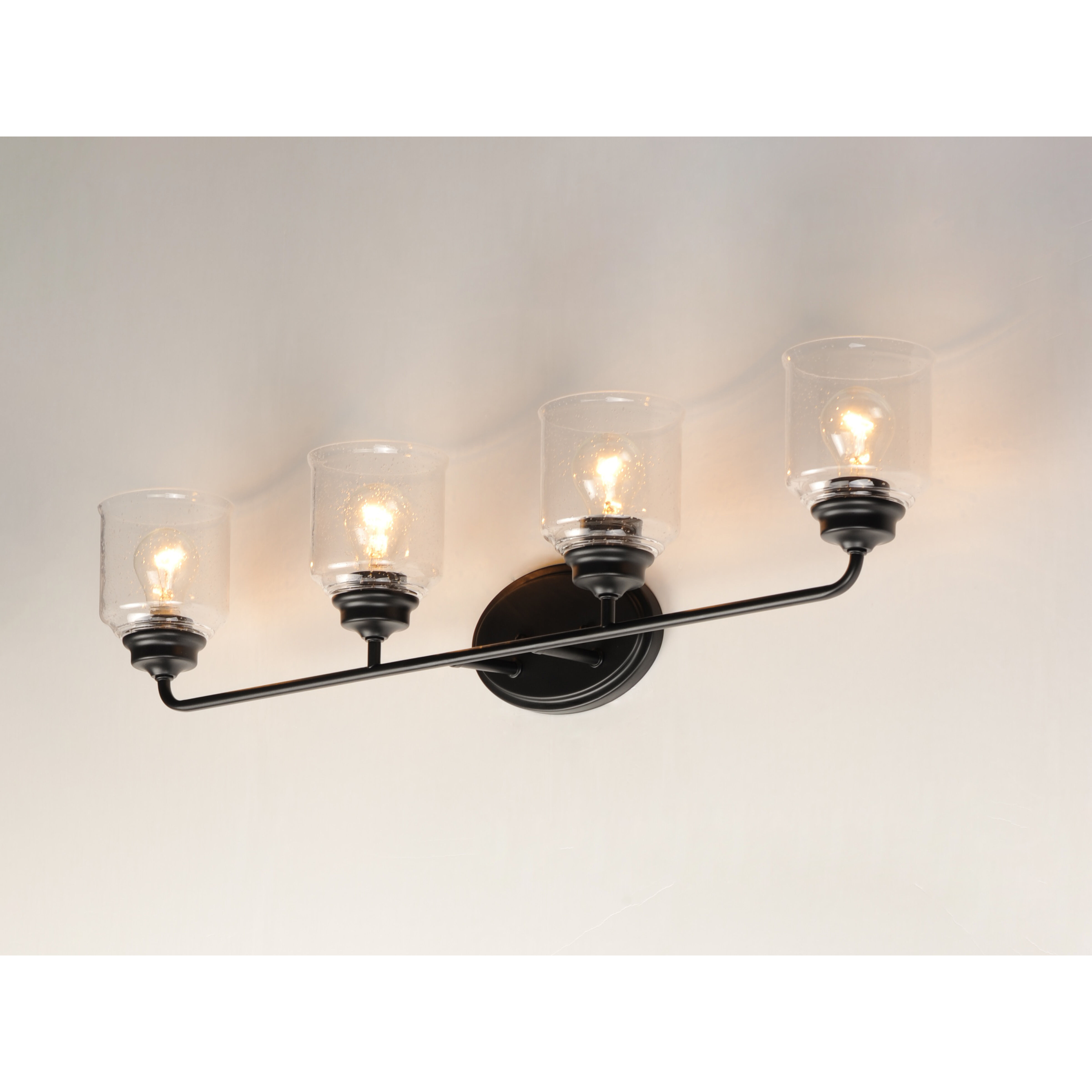 Acadia 4 Light 35 inch Black Vanity Light Wall Light