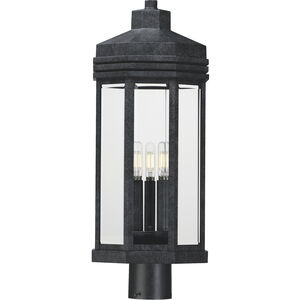 Wright 3 Light 23.25 inch Black Patina Outdoor Pole/Post Mount