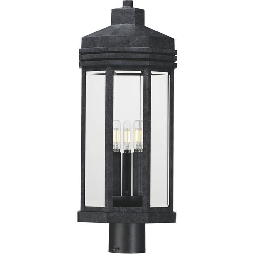 Wright 3 Light 23.25 inch Black Patina Outdoor Pole/Post Mount