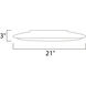 Rim EE 2 Light 21 inch Satin Nickel Flush Mount Ceiling Light