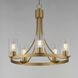 Livingston 5 Light 24.5 inch Natural Aged Brass Chandelier Ceiling Light