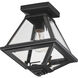 Prism 1 Light 9 inch Black Flush Mount Ceiling Light