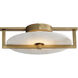 Quarry LED 12.25 inch Natural Aged Brass Flush Mount Ceiling Light