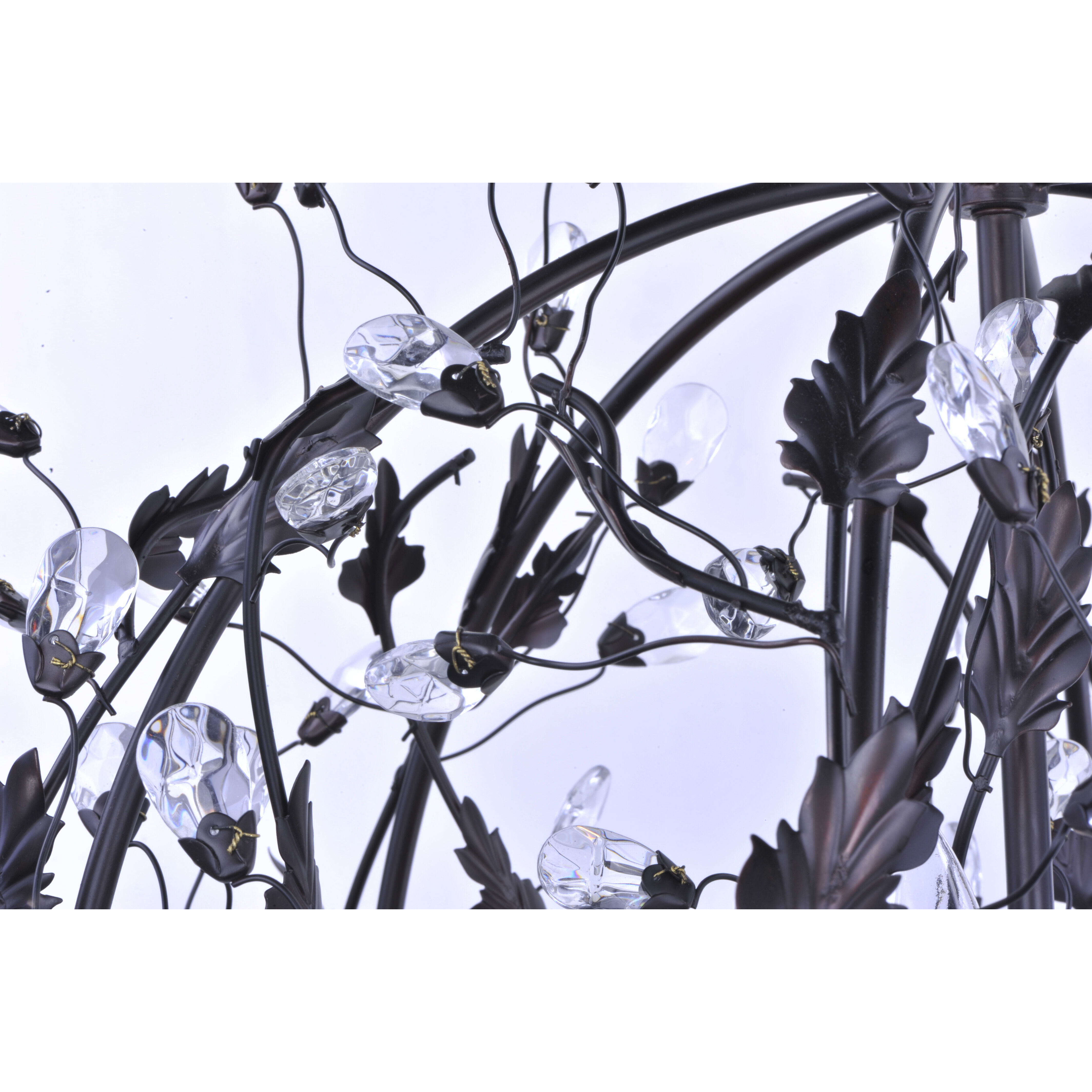 Elegante 3 Light 19 inch Oil Rubbed Bronze Mini Chandelier Ceiling Light