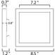 Chip LED 8.5 inch White Flush Mount Ceiling Light