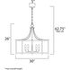 Wellington 5 Light 30 inch Oil Rubbed Bronze and Antique Brass Multi-Light Pendant Ceiling Light