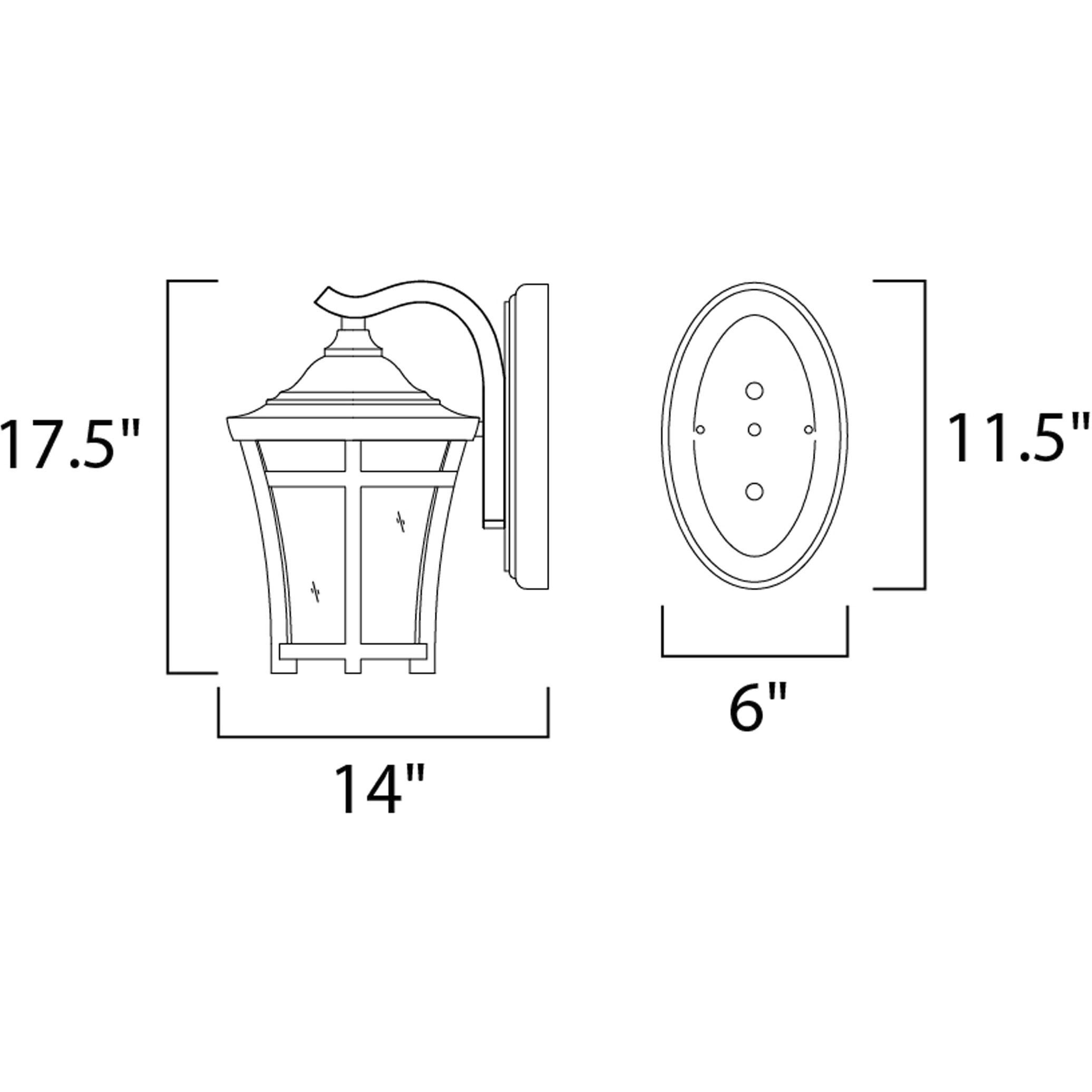 Balboa VX LED E26 LED 17.5 inch Copper Oxide Outdoor Wall Mount