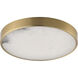 Slab LED 9 inch Natural Aged Brass Flush Mount Ceiling Light