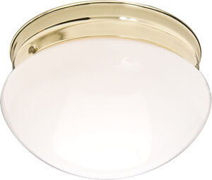 Essentials - 588x 2 Light 9 inch Polished Brass Flush Mount Ceiling Light