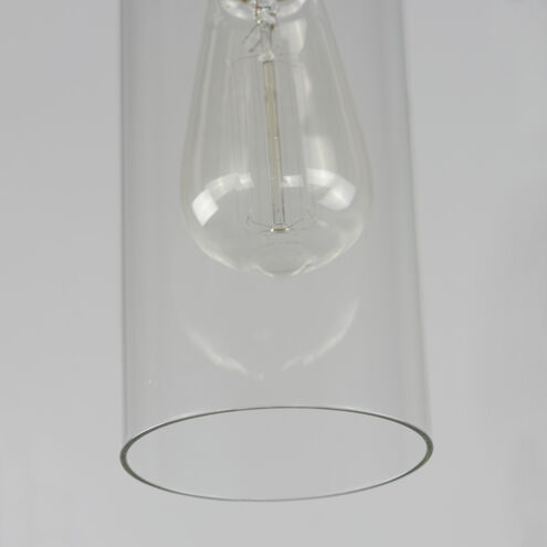 Pinn 1 Light 5 inch Black/Satin Brass Mini Pendant Ceiling Light