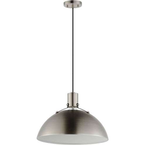 Dawn 1 Light 15 inch Satin Nickel Single Pendant Ceiling Light