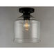 Acadia 1 Light 8.75 inch Black Semi-Flush Mount Ceiling Light