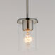 Corona 1 Light 5 inch Satin Nickel Mini Pendant Ceiling Light in Clear