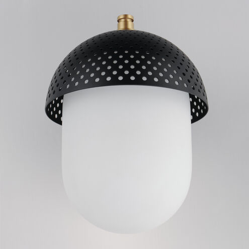 Perf Outdoor 1 Light 11 inch Black / Gold Outdoor Wall Mount