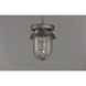 Breakwater 1 Light 7 inch Weathered Zinc Semi-Flush Mount Ceiling Light