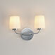 Durham 2 Light 13.75 inch Polished Chrome Wall Sconce Wall Light