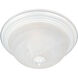 Essentials - 584x 2 Light 13.5 inch White Flush Mount Ceiling Light in Marble