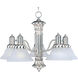 Newburg 5 Light 24.75 inch Satin Nickel Down Light Chandelier Ceiling Light
