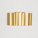 Allegra 2 Light 12 inch Weathered Brass Flush Mount Ceiling Light